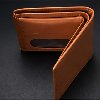 Original Cognac Brown Leather Wallet
